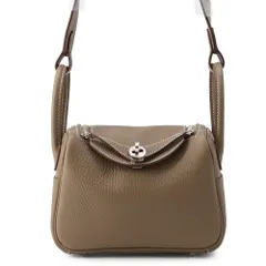 エルメス ハンドバッグ リンディ ミニ エトゥープ/シルバー金具 トリヨンクレマンス W刻印 HERMES バッグ 2wayショルダーバッグのサムネイル