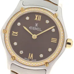 エベル EBEL 1216443A スポーツクラシック ミニ ダイヤベゼル 8Pダイヤ YGコンビ クォーツ レディース 良品 箱・保証書付き_954673のサムネイル