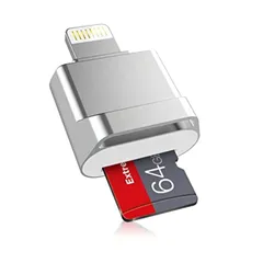 Apple MFi認定Lightning to Micro SDカードリーダー iPhone、iPad用 - iOS 13、exFAT、FAT32対応