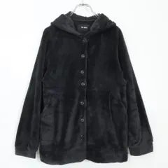 ピンクハウス★ふわふわアウター あったかジャンパー 前開き フード付 ポケット有 黒系 z19898のサムネイル