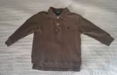ポロ ラルフローレン ブラウン 長袖 ポロTシャツ 2t