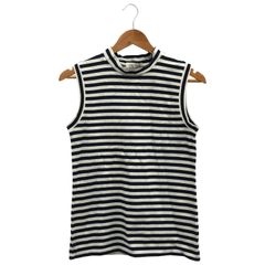 アレキサンダーワン ボーダーノースリーブトップス ALEXANDER WANG