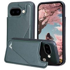 【新品】 【Suumii】 手帳型 Google Pixel 9A 用 背面 手帳 カードケース ランヤード付 背面カバーグーグルピクセル9a(ダルグリーン) スマホケース サイドマグネット カード収納 横置き機能 PUレザー 財布型 携帯カバー GOOG 1
