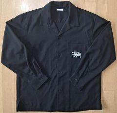 フィルザビル×スティーブンアラン オープンカラーブラックシャツ L APC