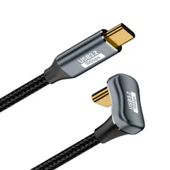 USB Type-C ケーブル U字型 1M PD対応 100W急速充電 10Gbpsデータ転送 4K映像出力 ナイロン編み MacBook、Surface、Xperia、Galaxy、Pixel等USB-C機種対応