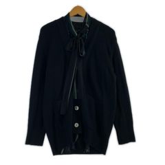 sacai ブラックシースルーカーディガン サカイ - メルカリ