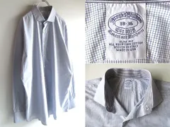 USA製 Brooks Brothers ブルックスブラザーズ makers and merchants メイカーズ イタリア製生地使用 チェックシャツ 18-36 大きいサイズ