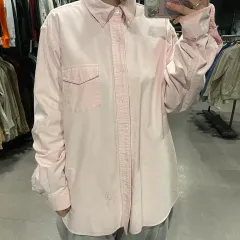 (286) POLO RALPH LAUREN ポロラルフローレン ワンポケット シャツ ピンク