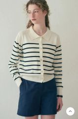 専用ブークレヤーンハーフスリーブコンパクトニットカーディガン POLO コラボ】ブークレヤーンハーフスリーブコンパクトニット