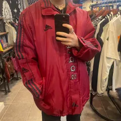 (NO 9) ADIDAS アディダス ビックロゴ アウター レッド