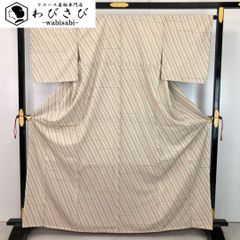 新品 しつけ糸 正絹 小紋 3点フルセット紫グレー 縮緬 作家落款 トール