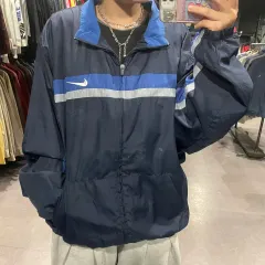 (320) NIKE ナイキ スウッシュ バイカラー オールドスクール マルチウィンドブレーカー ジャケット