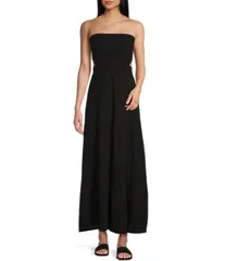 リップカール レディース トップス ワンピース オープンバック マキシワンピース ストラップレス マキシ Rip Curl Premium Surf Strapless Open Back Maxi Dress Black ブラック