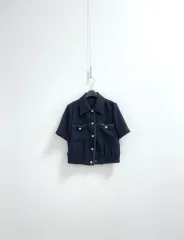 デザイン 半袖 ツイード ジャケット