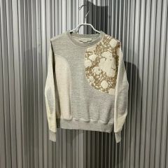 HERMÈS エンボスロゴ グレーセーター 美品 34 ベージュ - メルカリ