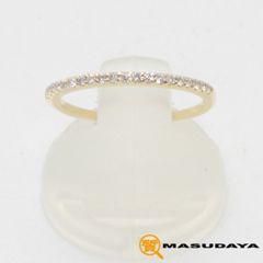 ティファニーハーフサークルチャネルセッティングリングPt950/15PD【美 