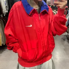 (318) NIKE ナイキ スウッシュ バイカラー マルチ WHO フード ウィンドブレーカー ジャケット
