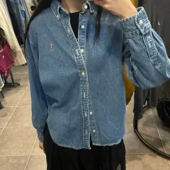（NO 9） POLO ポロ ヴィンテージ ウォッシュ デニム シャツ