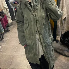 (NO 9) DIESEL ディーゼル ヴィンテージ ツーウェイ ロング マウンテンパーカー ジャケット カーキ