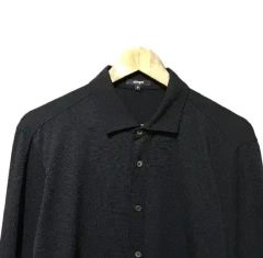 90s 00s DKNY ダナキャラン ブラック シアー ポロシャツ コットン 