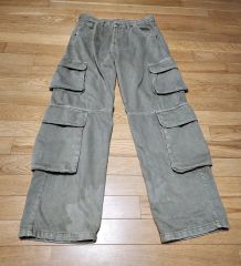 HALB カーゴパンツ Y2K Lサイズ リネン混 ポケット多数 ギミック