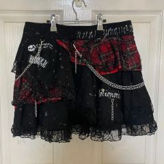 ☆らび美品☆h.NAOTO☆H.jellyジェリー☆ミニスカート☆黒×赤 - メルカリ