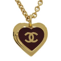 CHANEL 2023 ゴールドメッキ ネックレス ハートモチーフ ココマーク 
