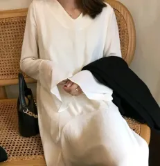 #L126フリルシフォンロングワンピース