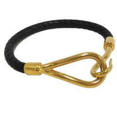 美品 HERMES エルメス ジャンボブレスレット ゴールド金具 レザー