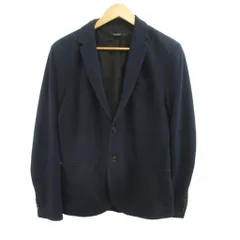 ザラ ZARA テーラードジャケット 上着 S ネイビー 紺 無地 ノッチドラペル 長袖 /PP ■ECB004