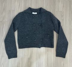 【美品】k3&amp;co.モヘアウールカーディガン　フーディ　グレー　ゆったり　長袖 美品】k3&co. モヘアウールカーディガン フーディ グレー ゆったり