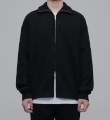 新品】半額 BEAUTY&YOUTH ジップアップ ニット ブラック L - メルカリ