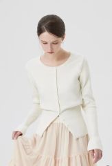 美品✨ 24SS アルアバイル シアーラミー混 ブルゾン ジップアップ 白 M