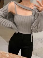 試着のみ andmary Shayla ribbon tops beige - メルカリ