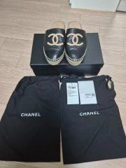 美品試着のみ CHANEL ココマーク リボン バレエ エスパドリーユ