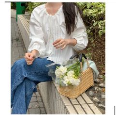 B.C STOCK Gleamy/グリーミー レース付き2WAYコットンブラウス - メルカリ