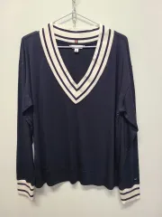 トミーヒルフィガー ルーズフィット Vネック レディース Tシャツ xs