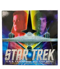 美品 Polar Lights スタートレック 1/350 U.S.S.エンタープライズ NCC-1701 改装型 プラモデル
