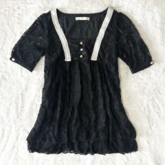 新品 ベルパーチ バラ＆リバーレーステンセルニットTシャツ 立体