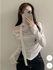試着のみ andmary Shayla ribbon tops beige - メルカリ