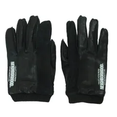 NEIGHBORHOOD ネイバーフッド 22AW LEATHER PANEL GLOVE ロゴプリント レザー グローブ 手袋 ブラック系 M【中古】のサムネイル