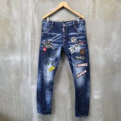 DSQUARED2 ディースクエアード デニム48ワッペン ペイント イタリア製