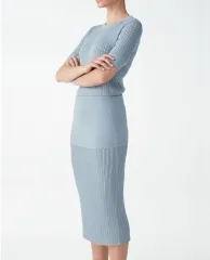 COS コス KNITTED エンブロイダリー スカート ミディ丈のサムネイル
