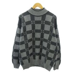 ヨシユキコニシ 90s 雰囲気良い ハーフジップ チェッカー ジャガード 