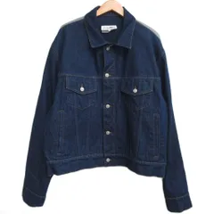 エムエムシックス メゾンマルジェラ MM6 Maison Margiela 美品 25SS INSIDEOUT DENIM JACKET インサイドアウト パッチ デニムジャケット 再構築 48 ブルー インディゴ SH0AM0038 M30018