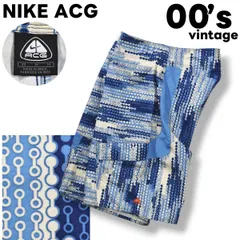 【定番】 00s ヴィンテージ ナイキ エーシージー NIKE ACG スイム ショーツ ストレッチ ショート パンツ  M 総柄 ブルー アウトドア カジュアル ウェア タウンユース レジャー メンズのサムネイル