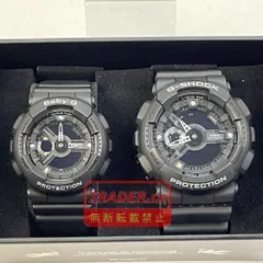 01w-6612 カシオ CASIO  ペアウォッチ G PRESENTS LOVER'S COLLECTION G-SHOCK BABY-G 【電池切れ】箱あり  ブラック  ユニセックス  腕時計  GA-135DD / BA135DD  【中古品】