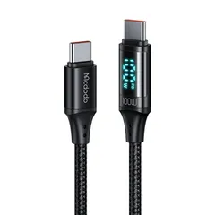 Mcdodo USB-C to USB-Cケーブル 出力スクリーン表示 100W PD急速充電 E-markerチップ搭載 高速データ転送 アルミ合金シェル 高耐久ナイロン編み Type-C 充電コード MacBook iPad iPhone 17/ ...