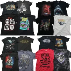 古着卸 まとめ売り 映画・ドラマ 半袖Tシャツ 16枚セット (メンズ M ) バックトゥザフューチャー スターウォーズ ジョーズ 中古古着 ND9969