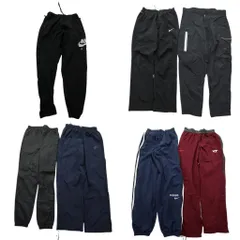 古着卸 まとめ売り ナイキ NIKE ウインドブレーカー パンツ 7枚セット (メンズ M /34 ) スウォッシュロゴ トラックパンツ 中古 古着 NE1450のサムネイル